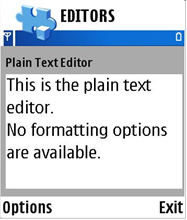 Plain text editor