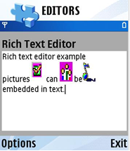 Rich text editor