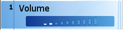 Volume setting item